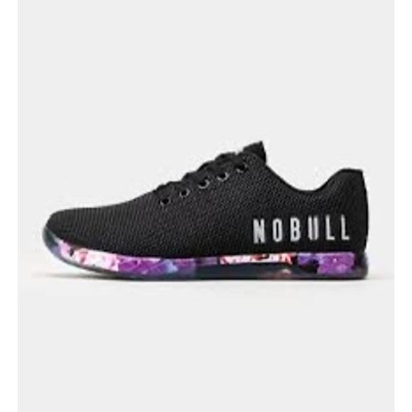 NOBULL Black Mesh Trainers with Galaxy Floral Midsole Women’s 7.5 / Men’s 6 - Picture 1 of 13